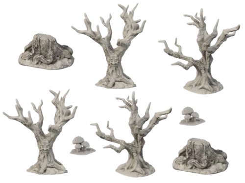 fantasy haunted woods terrain 28mm pvc contents