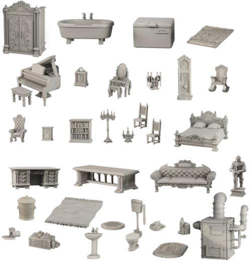 fantasy terrain gothic mansion pieces