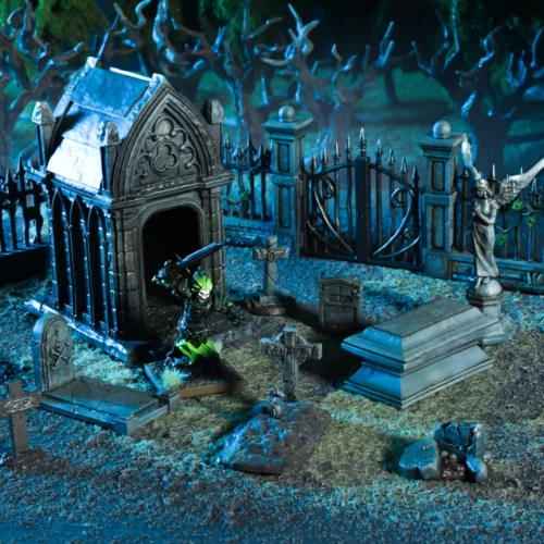 fantasy gothic graveyard miniatures pvc terrain 28mm Colour Shot