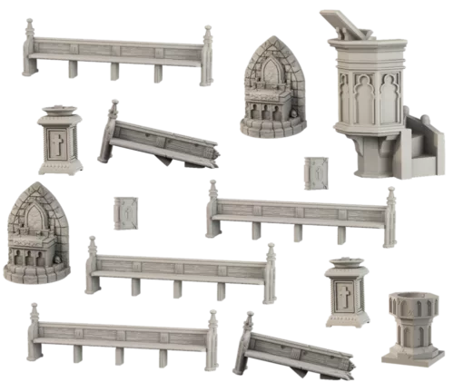 fantasy church terrain 28mm pvc contents