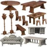 Fantasy Miniatures: Tables and Chairs