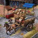 Horse and Cart fantasy terrain 28mm pvc colour shot