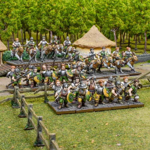 kings of war halfling miniatures battle group 28mm fantasy Colour Shot