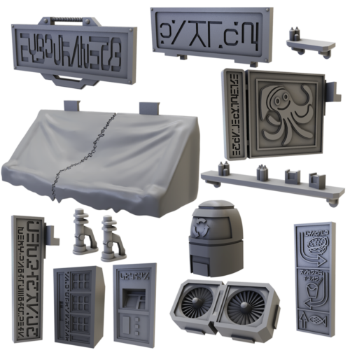 Terrain Crate sci-fi street accessories