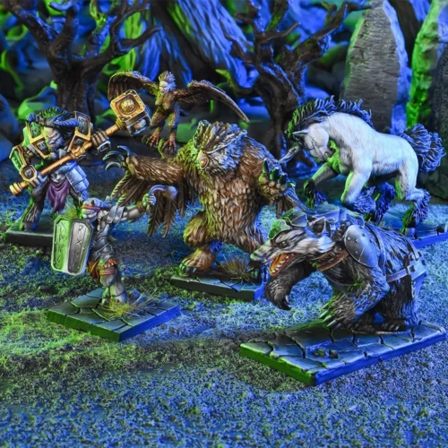 fantasy miniatures 5e dnd mythical beasts owlbear mintoaur unicorn colour shot 28mm Colour Shot