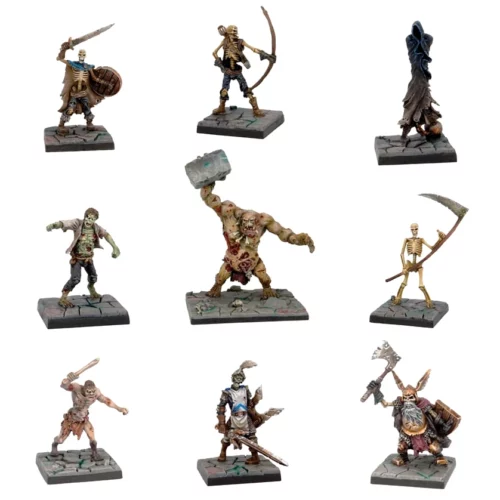 fantasy miniatures undead skeletons zombies 5e dnd 28mm contents