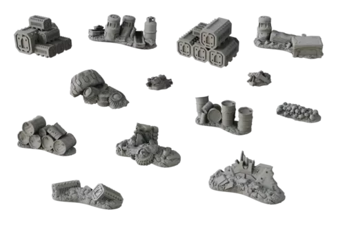 sci fi scatter terrain pvc 28mm contents