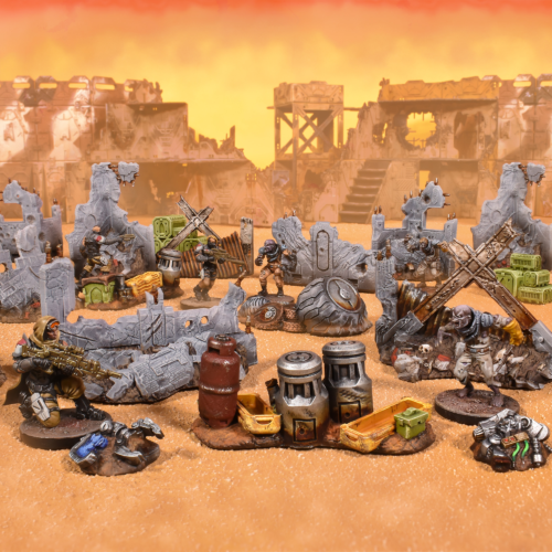 sci fi ruins and scatter terrain 28mm pvc color shot Colour Shot