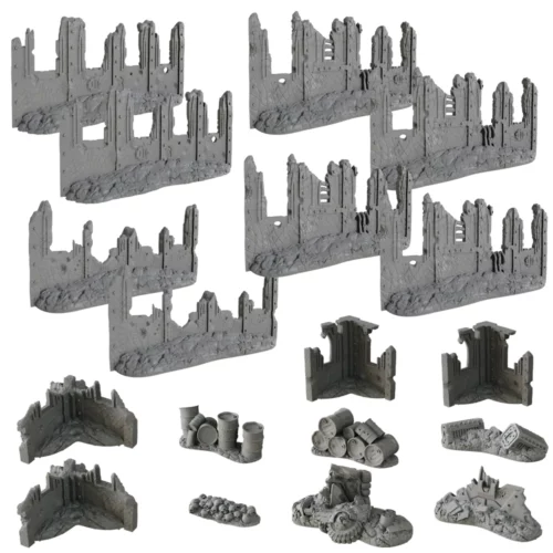 sci-fi gothic ruins terrain set