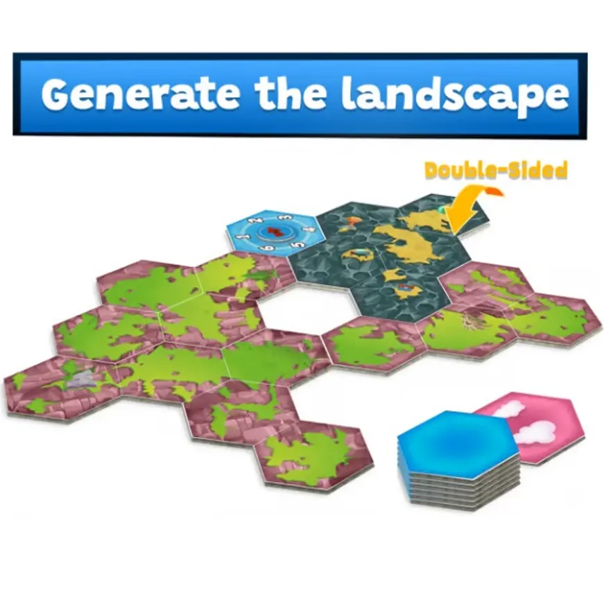 Image of a landscape being generated ready for a Worms board game