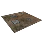 2ft x 2ft Deadzone Sector 3 Neoprene Gaming Mat 3″ Squares